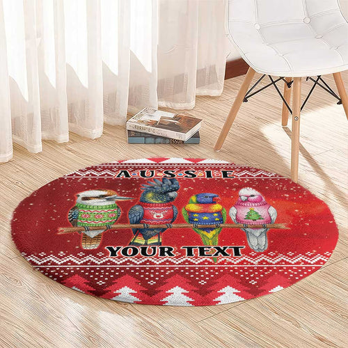 Australian Native Bird Round Carpet Kookaburra Black Cockatoo Rainbow Lorikeet Galah - Aussie Hoodie