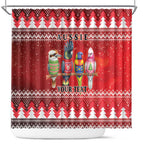 Australian Native Bird Shower Curtain Kookaburra Black Cockatoo Rainbow Lorikeet Galah - Aussie Hoodie