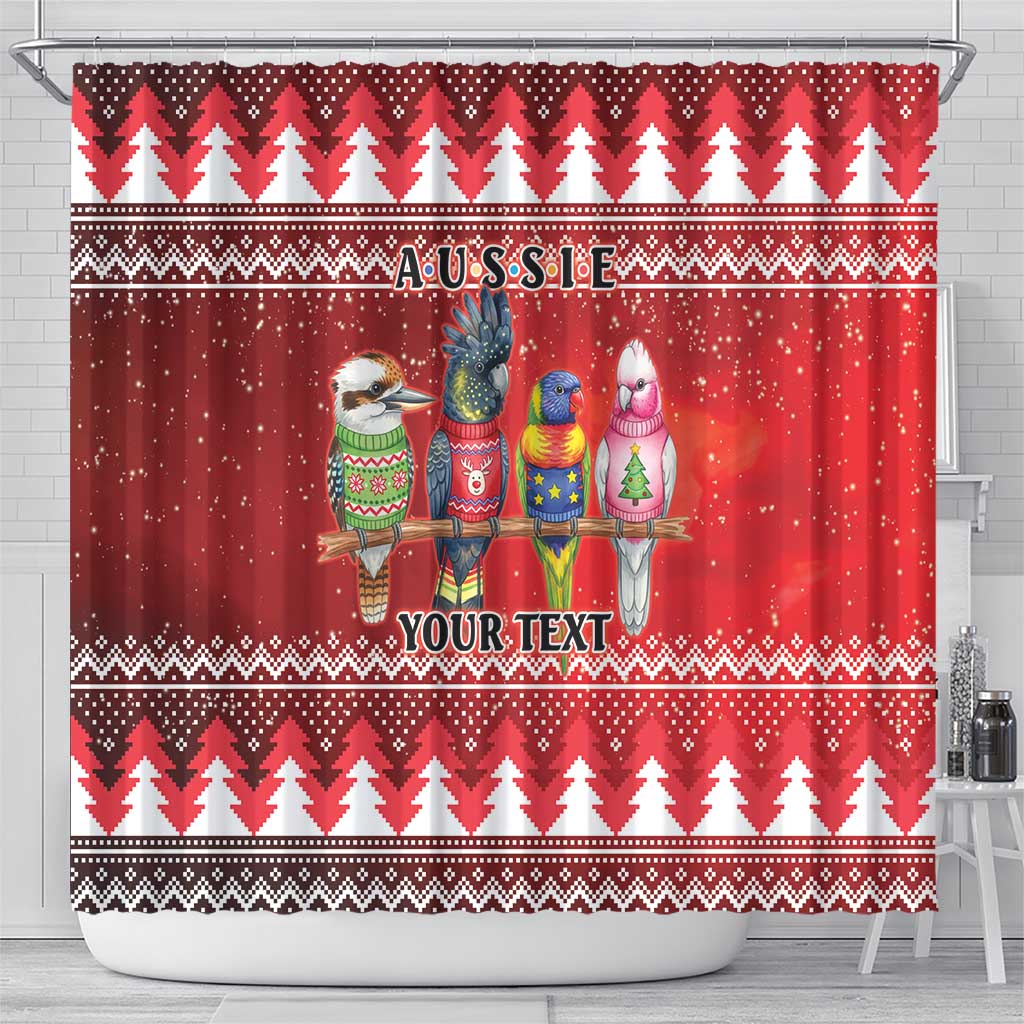 Australian Native Bird Shower Curtain Kookaburra Black Cockatoo Rainbow Lorikeet Galah - Aussie Hoodie
