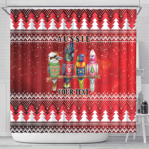 Australian Native Bird Shower Curtain Kookaburra Black Cockatoo Rainbow Lorikeet Galah - Aussie Hoodie