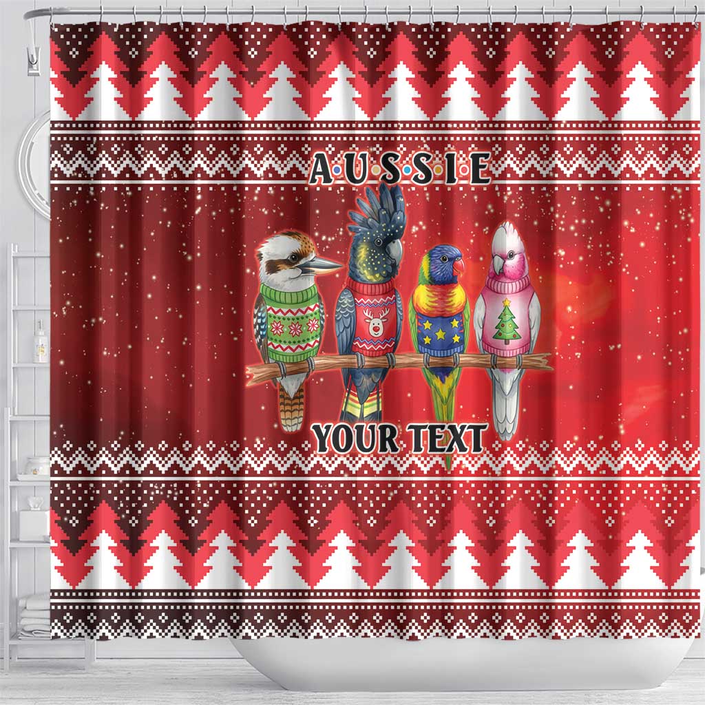 Australian Native Bird Shower Curtain Kookaburra Black Cockatoo Rainbow Lorikeet Galah - Aussie Hoodie