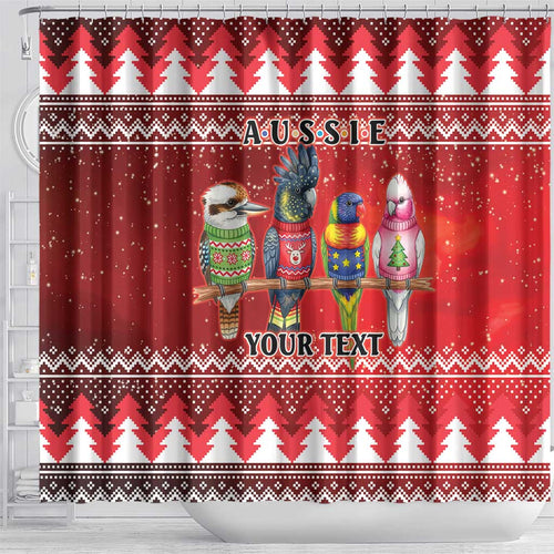 Australian Native Bird Shower Curtain Kookaburra Black Cockatoo Rainbow Lorikeet Galah - Aussie Hoodie