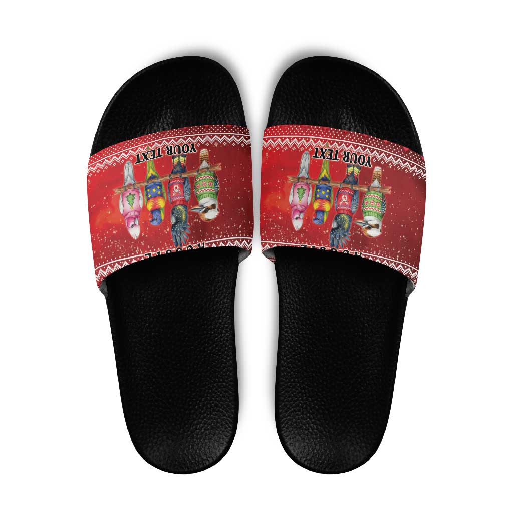Australian Native Bird Slide Sandals Kookaburra Black Cockatoo Rainbow Lorikeet Galah - Aussie Hoodie