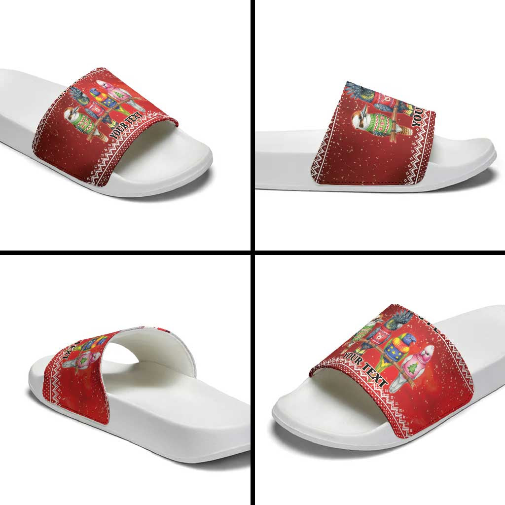 Australian Native Bird Slide Sandals Kookaburra Black Cockatoo Rainbow Lorikeet Galah - Aussie Hoodie