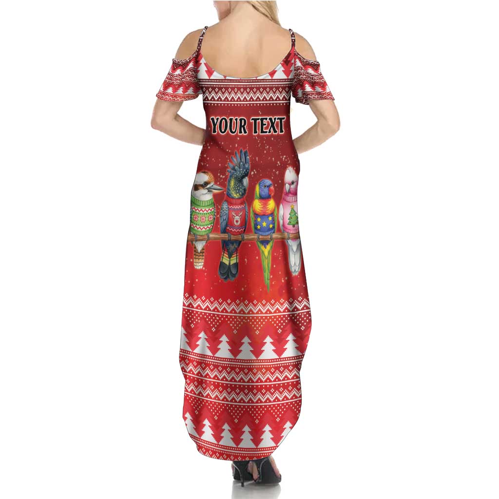 Australian Native Bird Summer Maxi Dress Kookaburra Black Cockatoo Rainbow Lorikeet Galah - Aussie Hoodie