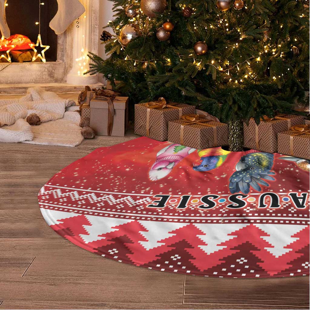 Australian Native Bird Tree Skirt Kookaburra Black Cockatoo Rainbow Lorikeet Galah - Aussie Hoodie