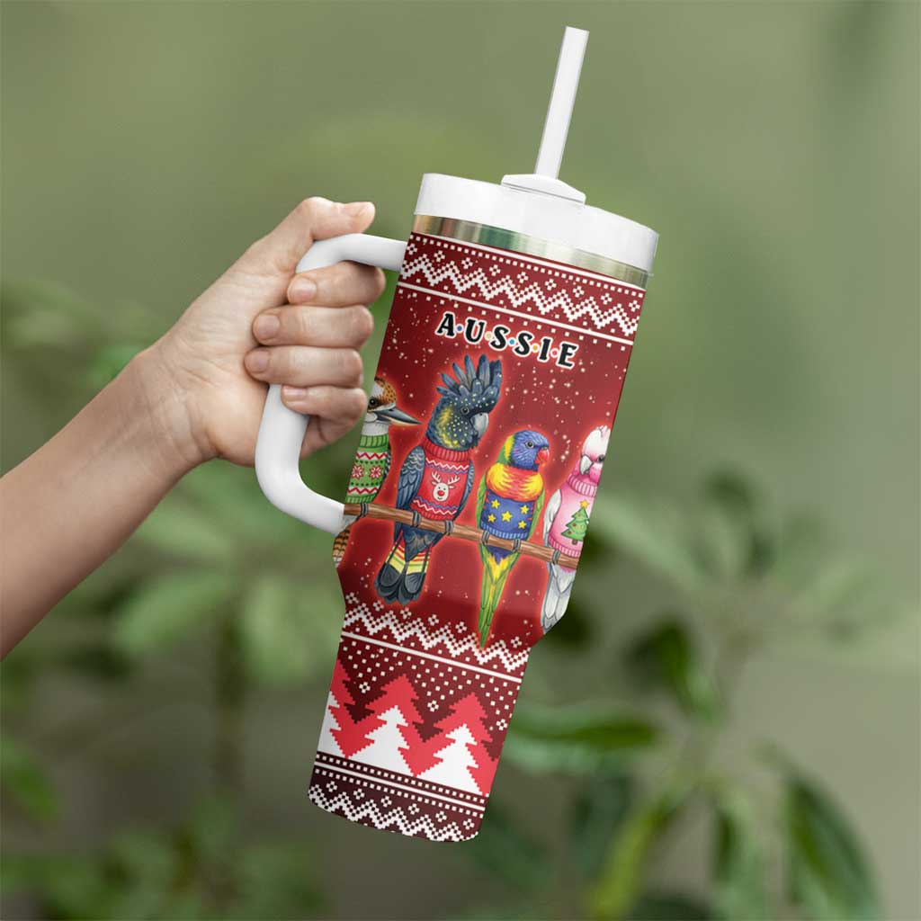 Australian Native Bird Tumbler With Handle Kookaburra Black Cockatoo Rainbow Lorikeet Galah - Aussie Hoodie