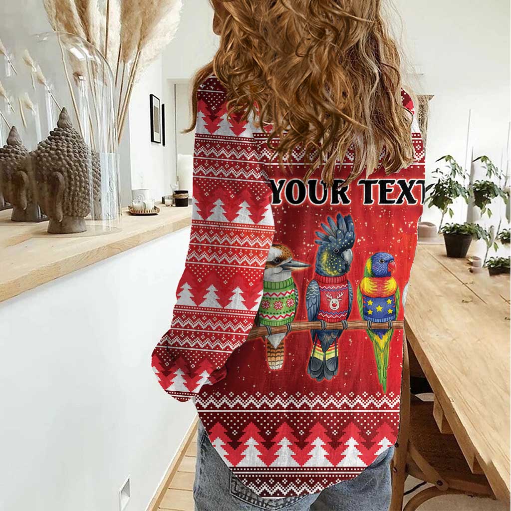 Australian Native Bird Women Casual Shirt Kookaburra Black Cockatoo Rainbow Lorikeet Galah - Aussie Hoodie