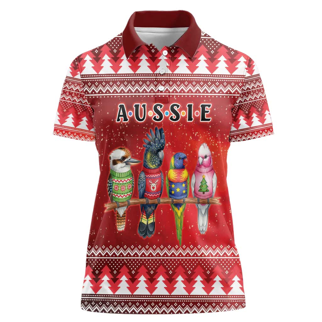 Australian Native Bird Women Polo Shirt Kookaburra Black Cockatoo Rainbow Lorikeet Galah - Aussie Hoodie