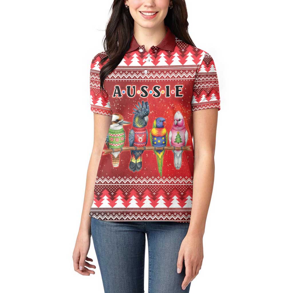 Australian Native Bird Women Polo Shirt Kookaburra Black Cockatoo Rainbow Lorikeet Galah - Aussie Hoodie