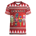 Australian Native Bird Women V-Neck T-Shirt Kookaburra Black Cockatoo Rainbow Lorikeet Galah - Aussie Hoodie