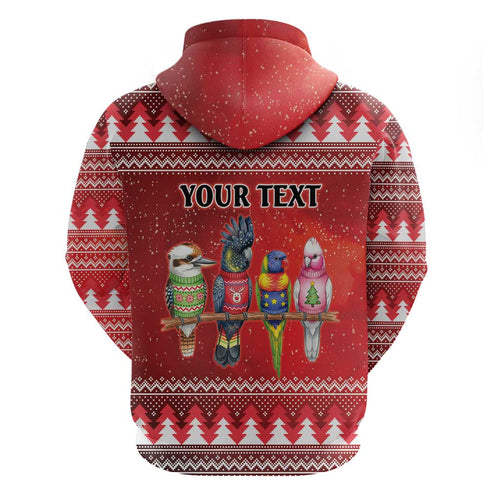 Australian Native Bird Zip Hoodie Kookaburra Black Cockatoo Rainbow Lorikeet Galah - Aussie Hoodie