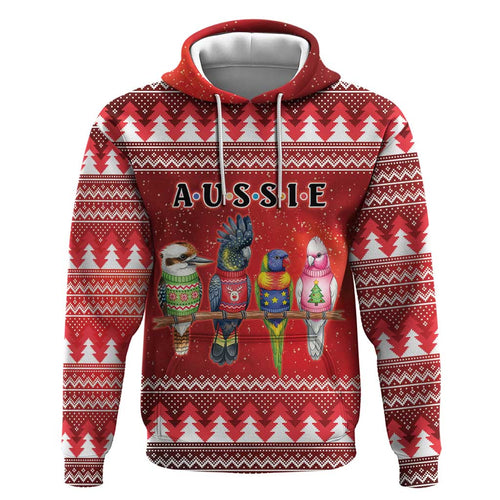 Australian Native Bird Zip Hoodie Kookaburra Black Cockatoo Rainbow Lorikeet Galah - Aussie Hoodie