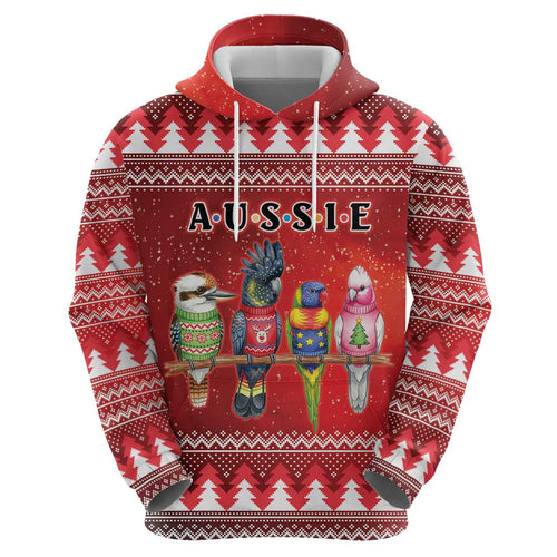 Australian Native Bird Zip Hoodie Kookaburra Black Cockatoo Rainbow Lorikeet Galah - Aussie Hoodie