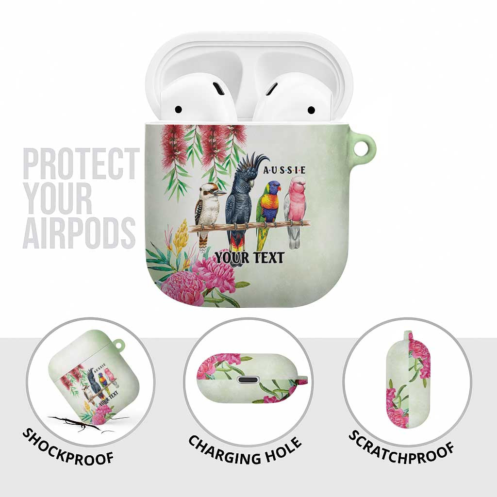 Australian Native Bird AirPods Case Kookaburra Cockatoo Rainbow Lorikeet Galah Flowers - Aussie Hoodie
