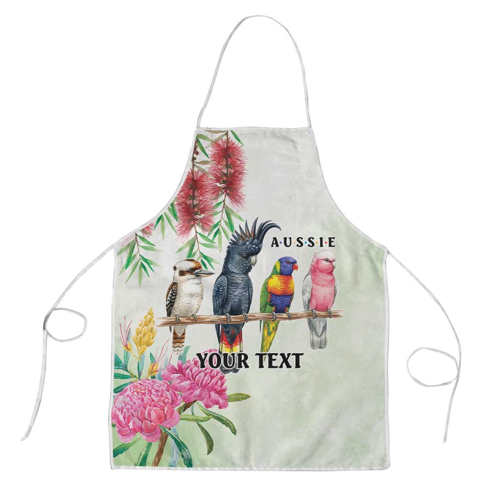 Australian Native Bird Apron Kookaburra Cockatoo Rainbow Lorikeet Galah Flowers - Aussie Hoodie