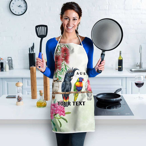 Australian Native Bird Apron Kookaburra Cockatoo Rainbow Lorikeet Galah Flowers - Aussie Hoodie