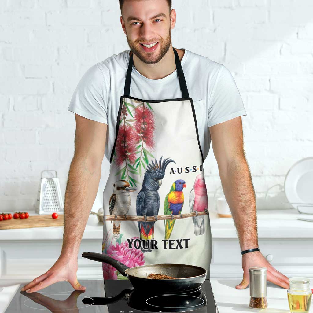 Australian Native Bird Apron Kookaburra Cockatoo Rainbow Lorikeet Galah Flowers - Aussie Hoodie