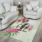 Australian Native Bird Area Rug Kookaburra Cockatoo Rainbow Lorikeet Galah Flowers - Aussie Hoodie
