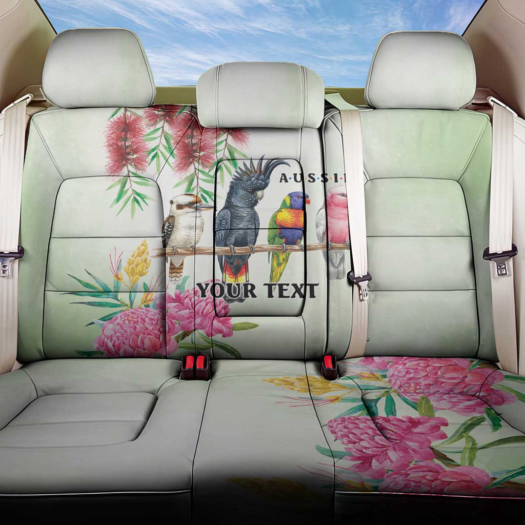 Australian Native Bird Back Car Seat Cover Kookaburra Cockatoo Rainbow Lorikeet Galah Flowers - Aussie Hoodie