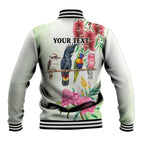 Australian Native Bird Baseball Jacket Kookaburra Cockatoo Rainbow Lorikeet Galah Flowers - Aussie Hoodie