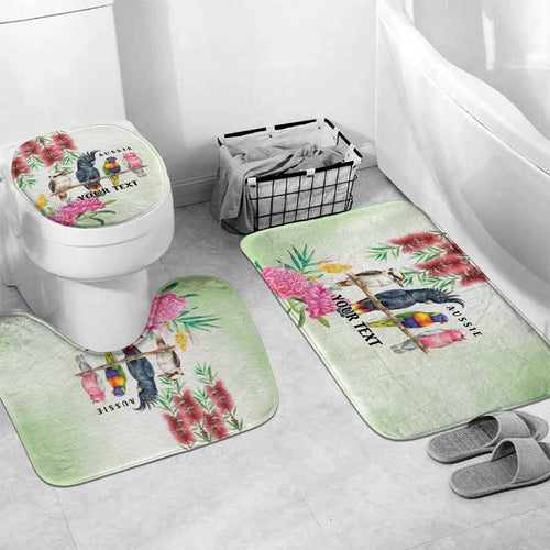 Australian Native Bird Bathroom Set Kookaburra Cockatoo Rainbow Lorikeet Galah Flowers - Aussie Hoodie