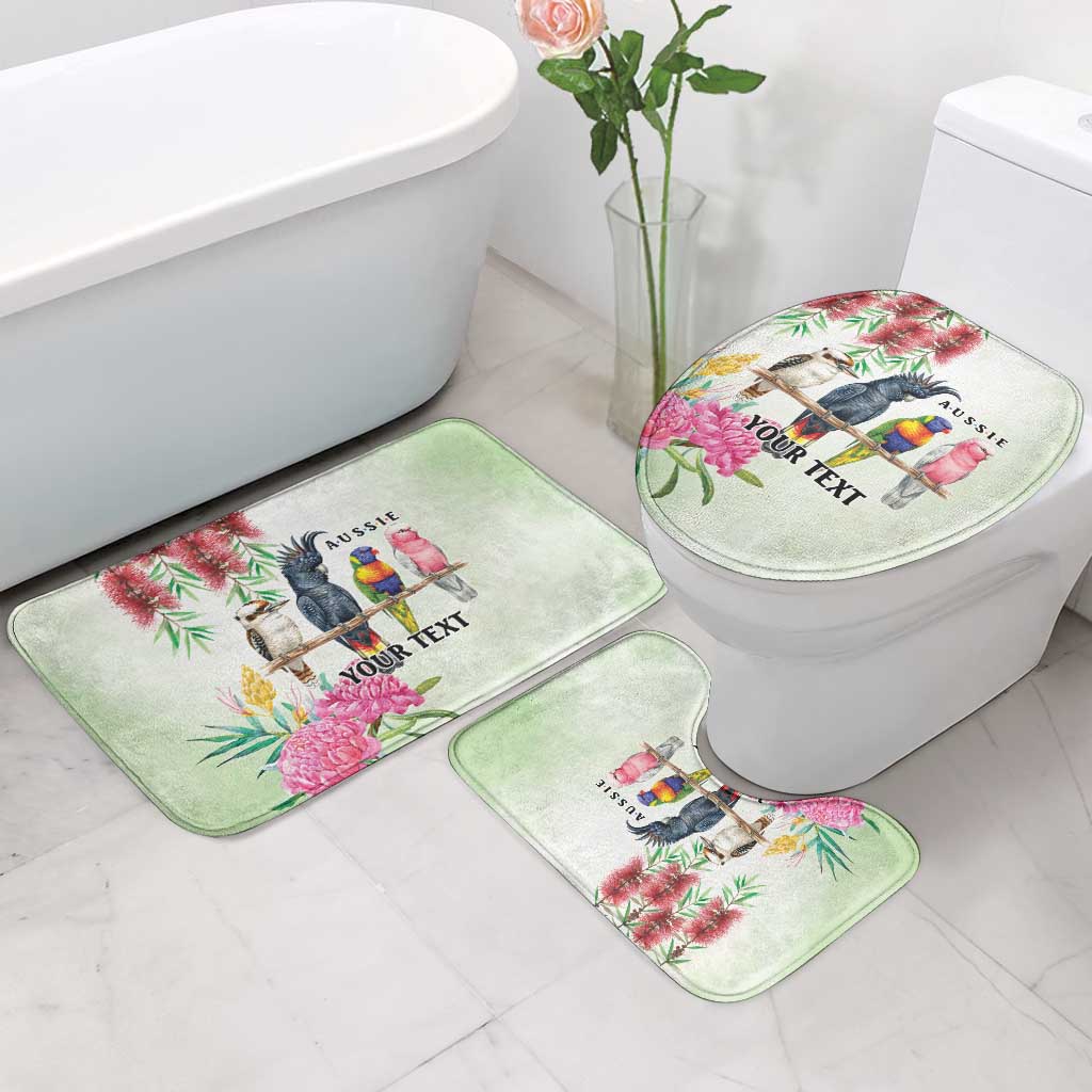 Australian Native Bird Bathroom Set Kookaburra Cockatoo Rainbow Lorikeet Galah Flowers - Aussie Hoodie