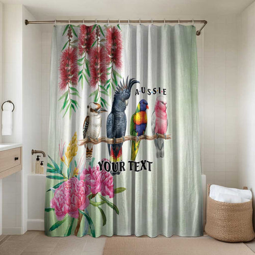 Australian Native Bird Bathroom Set Kookaburra Cockatoo Rainbow Lorikeet Galah Flowers - Aussie Hoodie