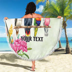 Australian Native Bird Beach Blanket Kookaburra Cockatoo Rainbow Lorikeet Galah Flowers - Aussie Hoodie