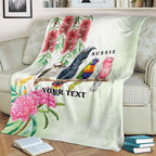 Australian Native Bird Blanket Kookaburra Cockatoo Rainbow Lorikeet Galah Flowers - Aussie Hoodie