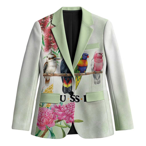 Australian Native Bird Blazer Kookaburra Cockatoo Rainbow Lorikeet Galah Flowers - Aussie Hoodie
