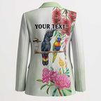 Australian Native Bird Blazer Kookaburra Cockatoo Rainbow Lorikeet Galah Flowers - Aussie Hoodie