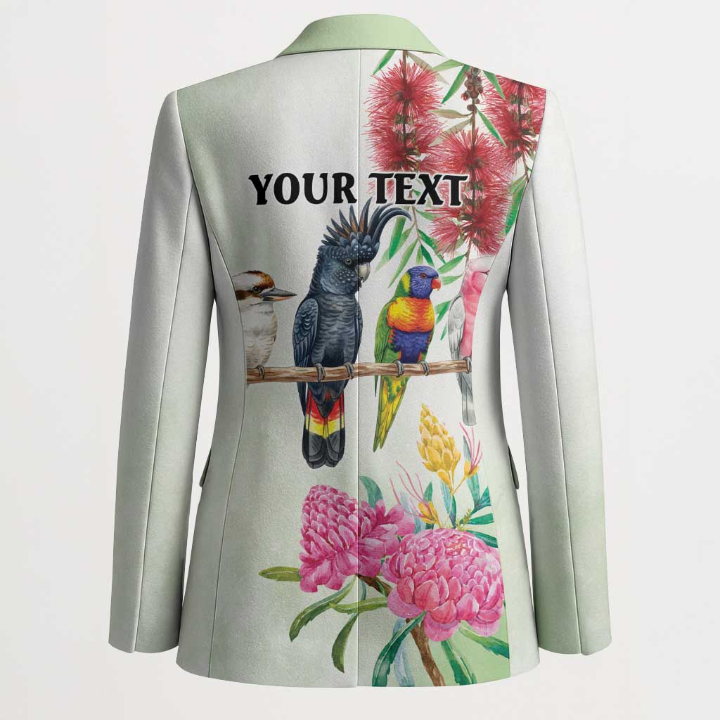 Australian Native Bird Blazer Kookaburra Cockatoo Rainbow Lorikeet Galah Flowers - Aussie Hoodie