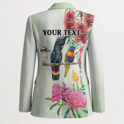 Australian Native Bird Blazer Kookaburra Cockatoo Rainbow Lorikeet Galah Flowers - Aussie Hoodie