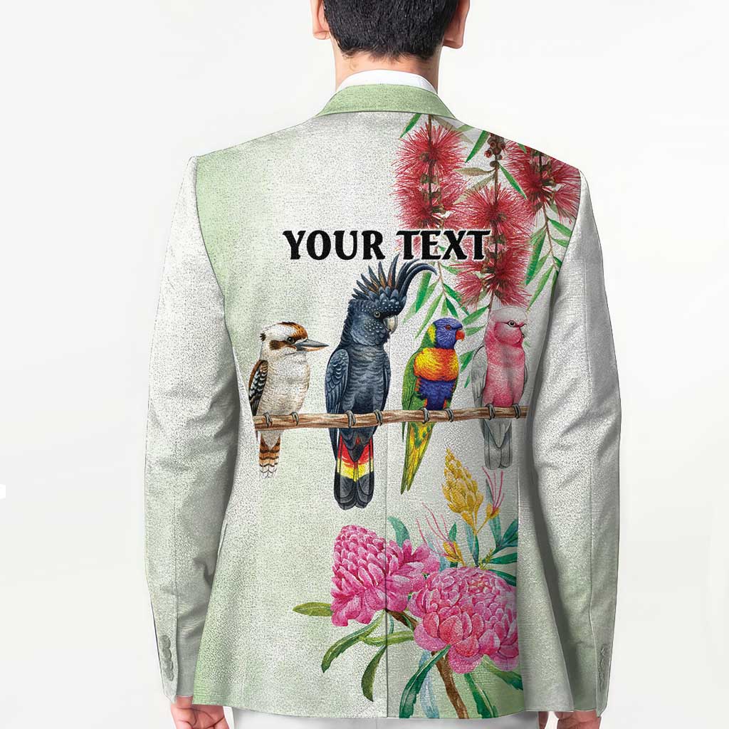 Australian Native Bird Blazer Kookaburra Cockatoo Rainbow Lorikeet Galah Flowers - Aussie Hoodie