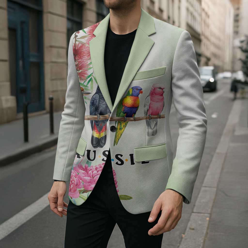 Australian Native Bird Blazer Kookaburra Cockatoo Rainbow Lorikeet Galah Flowers - Aussie Hoodie