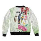 Australian Native Bird Bomber Jacket Kookaburra Cockatoo Rainbow Lorikeet Galah Flowers - Aussie Hoodie