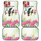 Australian Native Bird Car Mats Kookaburra Cockatoo Rainbow Lorikeet Galah Flowers - Aussie Hoodie