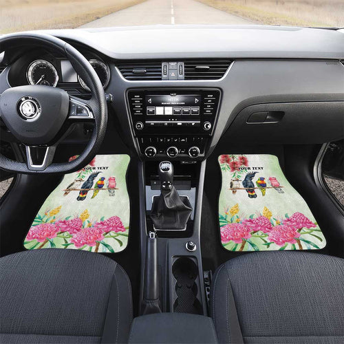 Australian Native Bird Car Mats Kookaburra Cockatoo Rainbow Lorikeet Galah Flowers - Aussie Hoodie