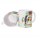 Australian Native Bird Ceramic Mug Kookaburra Cockatoo Rainbow Lorikeet Galah Flowers - Aussie Hoodie