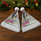 Australian Native Bird Christmas Santa Hat Kookaburra Cockatoo Rainbow Lorikeet Galah Flowers - Aussie Hoodie