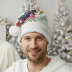 Australian Native Bird Christmas Santa Hat Kookaburra Cockatoo Rainbow Lorikeet Galah Flowers - Aussie Hoodie