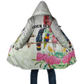 Australian Native Bird Cloak Kookaburra Cockatoo Rainbow Lorikeet Galah Flowers - Aussie Hoodie