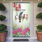 Australian Native Bird Door Cover Kookaburra Cockatoo Rainbow Lorikeet Galah Flowers - Aussie Hoodie
