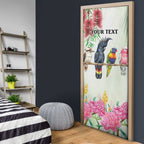 Australian Native Bird Door Cover Kookaburra Cockatoo Rainbow Lorikeet Galah Flowers - Aussie Hoodie