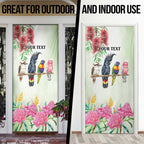 Australian Native Bird Door Cover Kookaburra Cockatoo Rainbow Lorikeet Galah Flowers - Aussie Hoodie