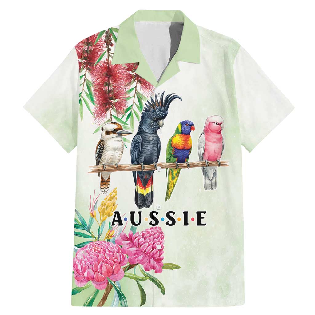 Australian Native Bird Family Matching Mermaid Dress and Hawaiian Shirt Kookaburra Cockatoo Rainbow Lorikeet Galah Flowers - Aussie Hoodie