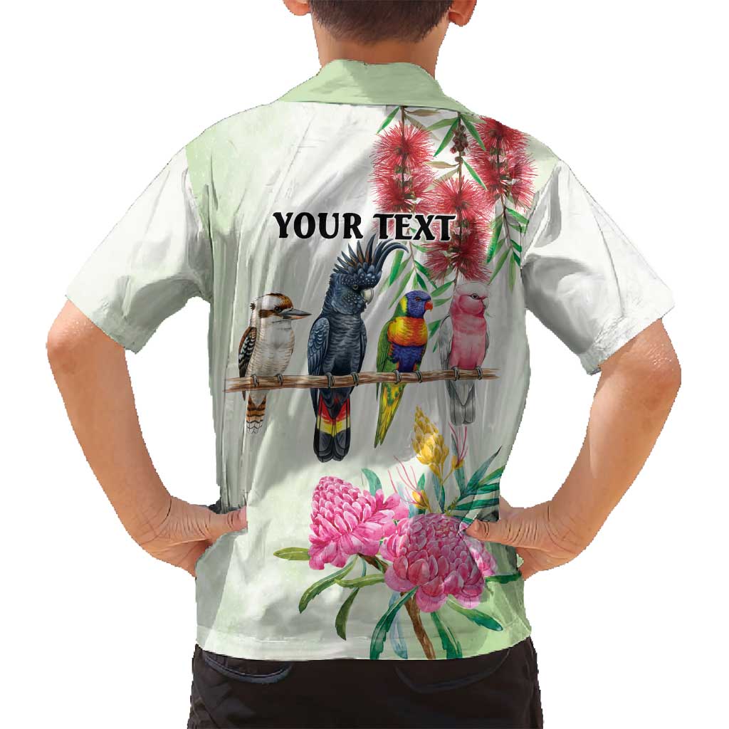 Australian Native Bird Family Matching Off Shoulder Maxi Dress and Hawaiian Shirt Kookaburra Cockatoo Rainbow Lorikeet Galah Flowers - Aussie Hoodie