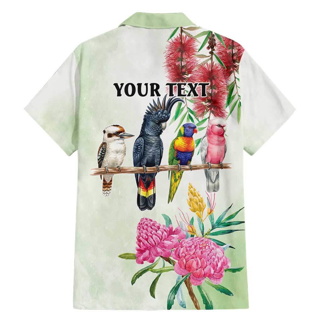 Australian Native Bird Family Matching Off Shoulder Short Dress and Hawaiian Shirt Kookaburra Cockatoo Rainbow Lorikeet Galah Flowers - Aussie Hoodie
