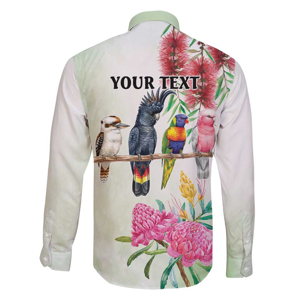 Australian Native Bird Family Matching Off Shoulder Short Dress and Hawaiian Shirt Kookaburra Cockatoo Rainbow Lorikeet Galah Flowers - Aussie Hoodie